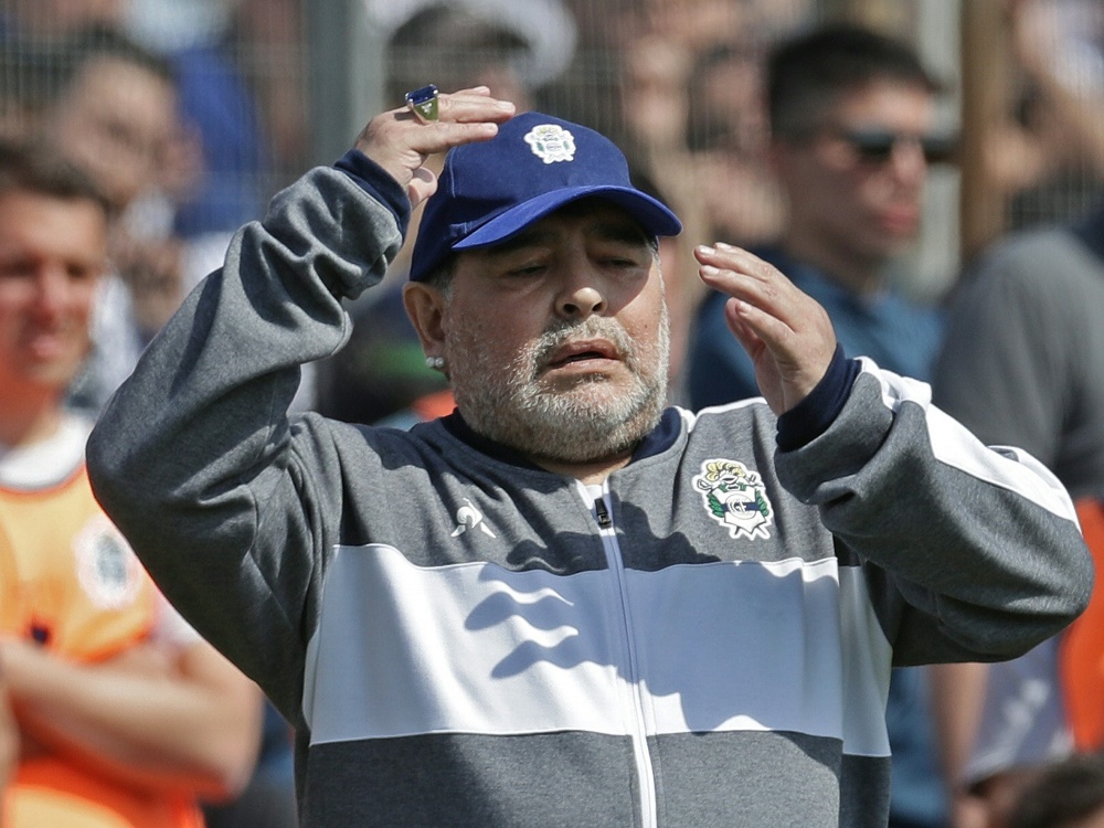 Verlor mit La Plata gegen Racing Club: Diego Maradona