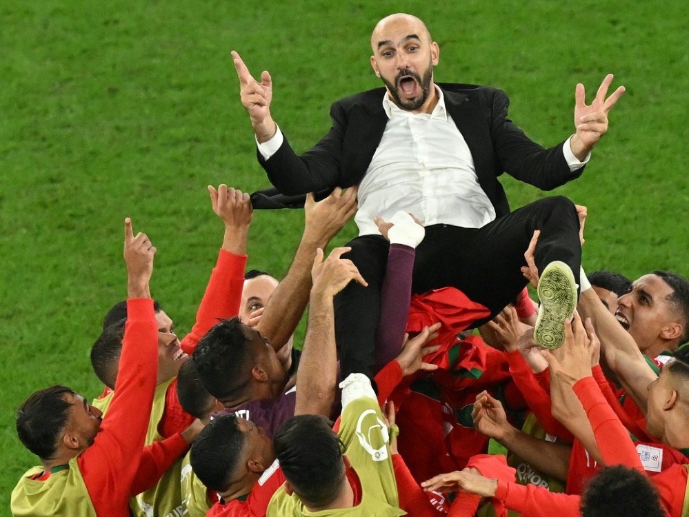 Marokko will weiter WM-Geschichte schreiben (Foto: AFP/SID/GLYN KIRK)