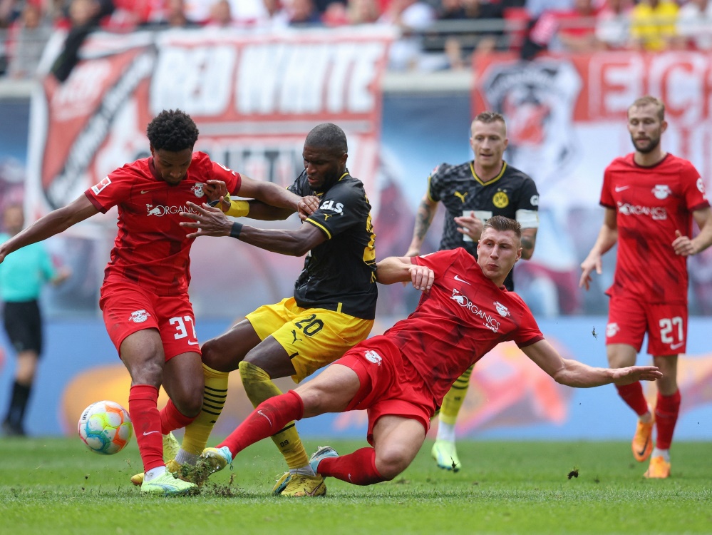 Borussia Dortmund trifft auf Titelverteidiger RB Leipzig (Foto: AFP/SID/RONNY HARTMANN)