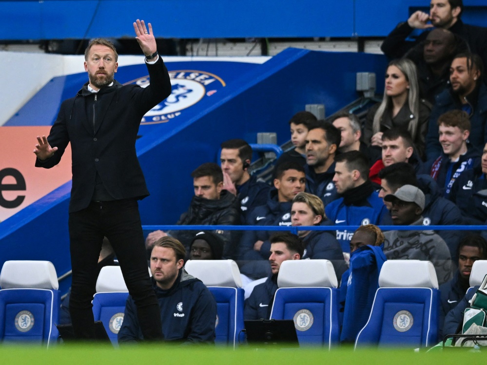 Graham Potter nicht mehr Teammanager bei Chelsea (Foto: AFP/SID/JUSTIN TALLIS)