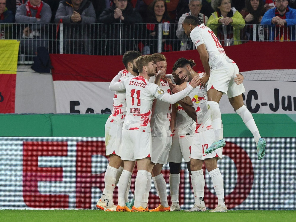 Leipzig steht zum dritten Mal in Folge im Pokalfinale (Foto: FIRO/FIRO/SID)