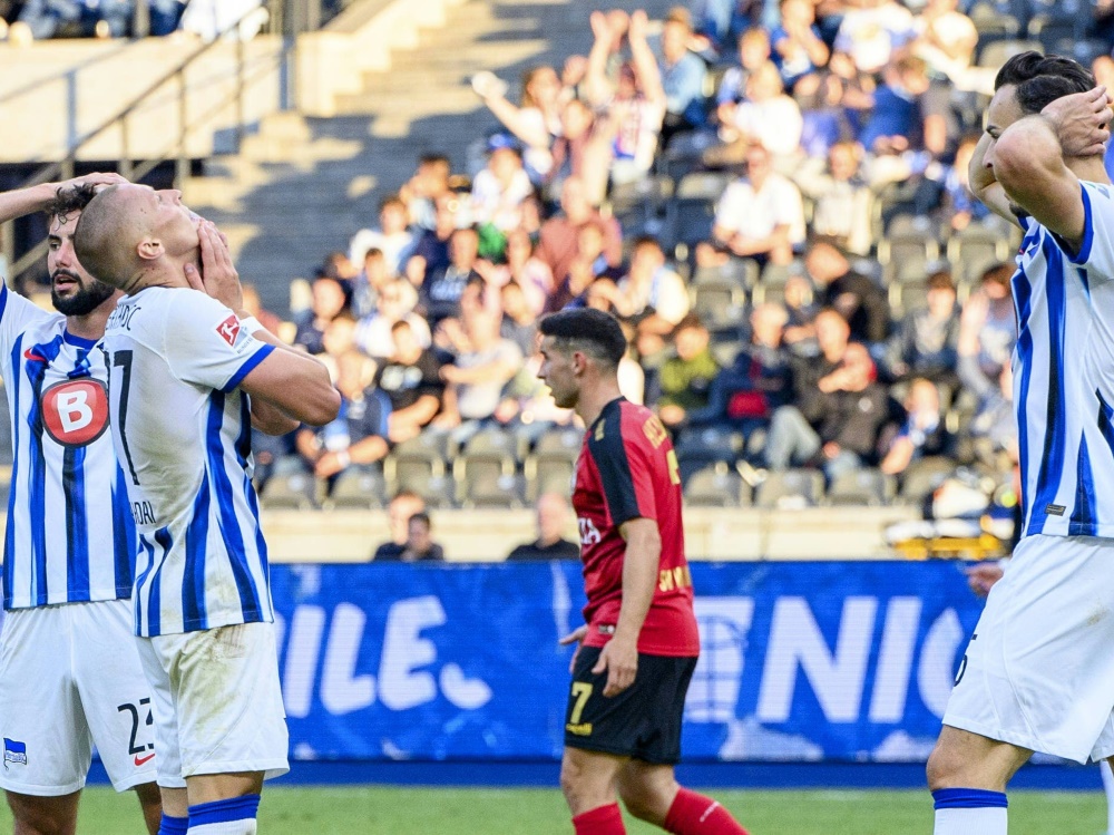 Hertha verliert auch gegen Wiesbaden (Foto: IMAGO/Uwe Koch/Eibner-Pressefoto/IMAGO/Uwe Koch/Eibner-Pressefoto/SID/IMAGO/Uwe Koch/Eibner-Pressefoto)