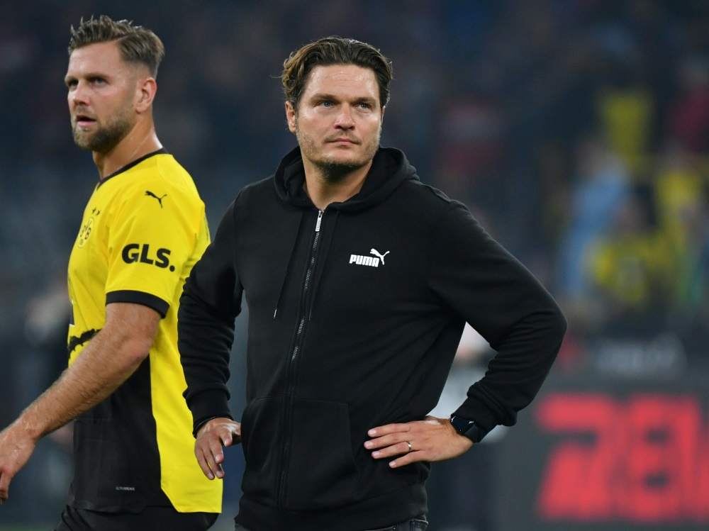Dortmunds Trainer Edin Terzic nach dem Spiel (Foto: AFP/SID/UWE KRAFT)