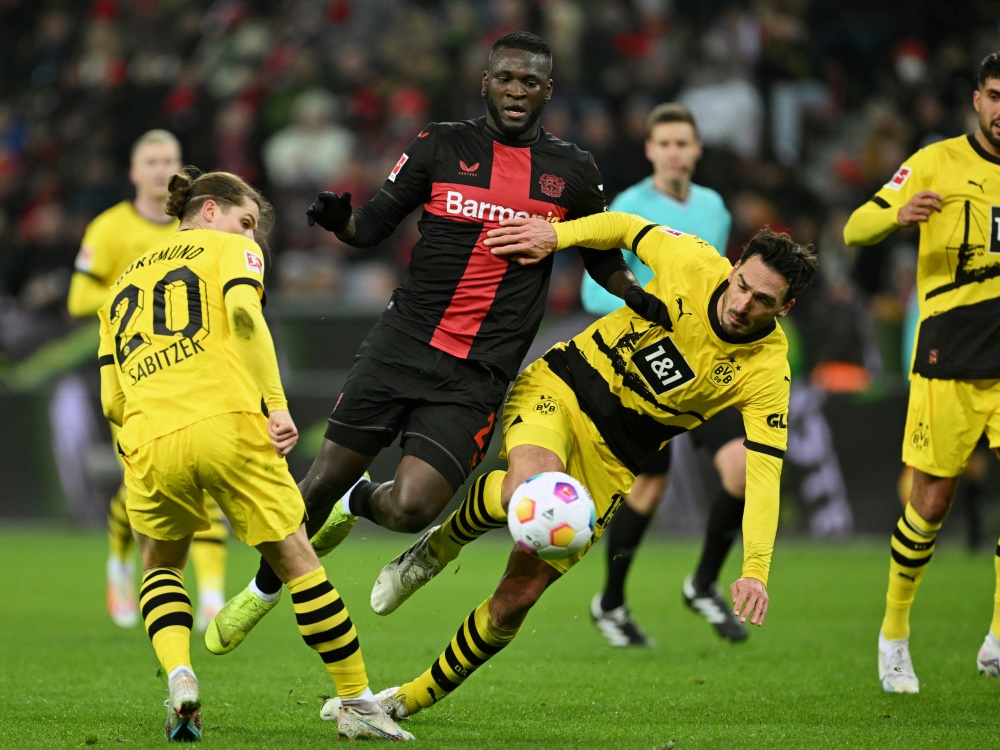 Bayer Leverkusen gelingt kein Heimsieg gegen den BVB (Foto: AFP/SID/INA FASSBENDER)