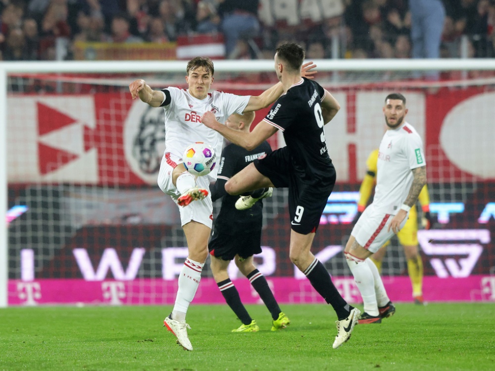 Köln setzte sich gegen Frankfurt mit 2:0 durch (Foto: FIRO/FIRO/SID)