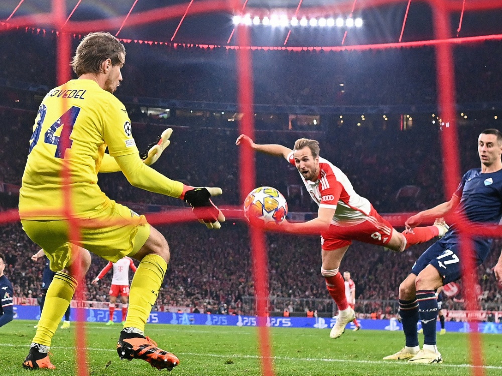 Harry Kane erzielt das 1:0 gegen Lazio (Foto: AFP/SID/KIRILL KUDRYAVTSEV)