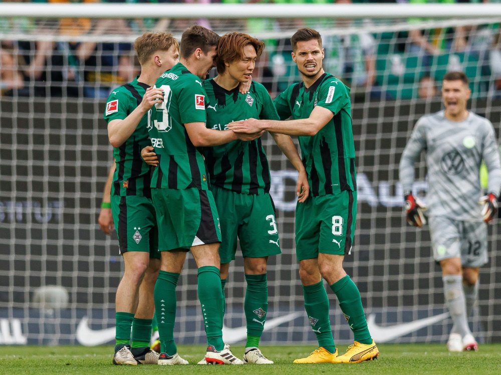 Gladbach dreht das Spiel in Wolfsburg (Foto: FIRO/FIRO/SID)