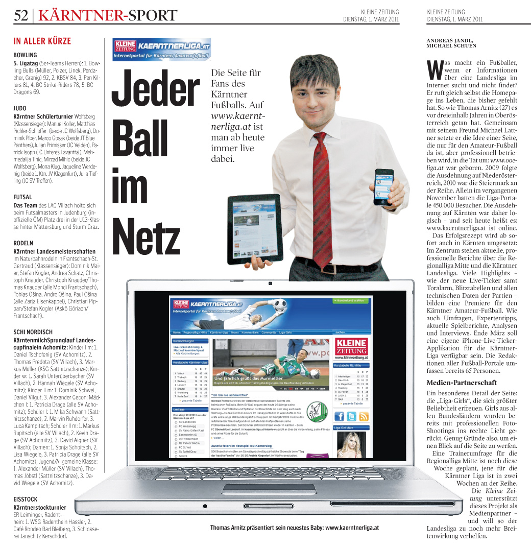 Kleine Zeitung Kärnten, Dienstag 1. März 2011