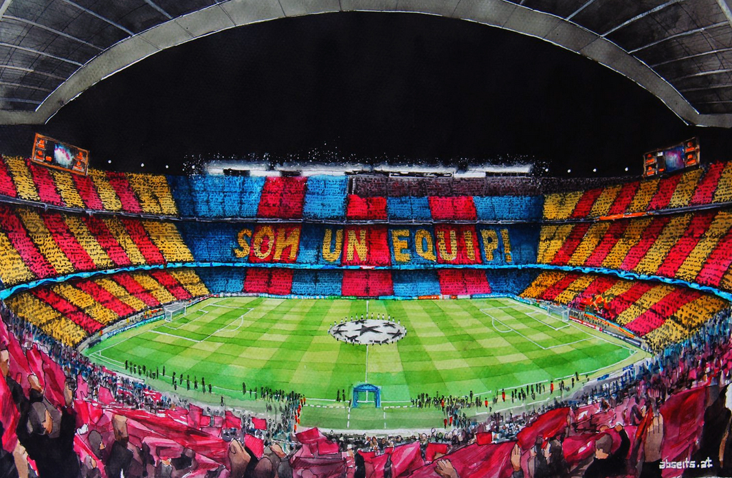 handgezeichnetes FC Barcelona Bild