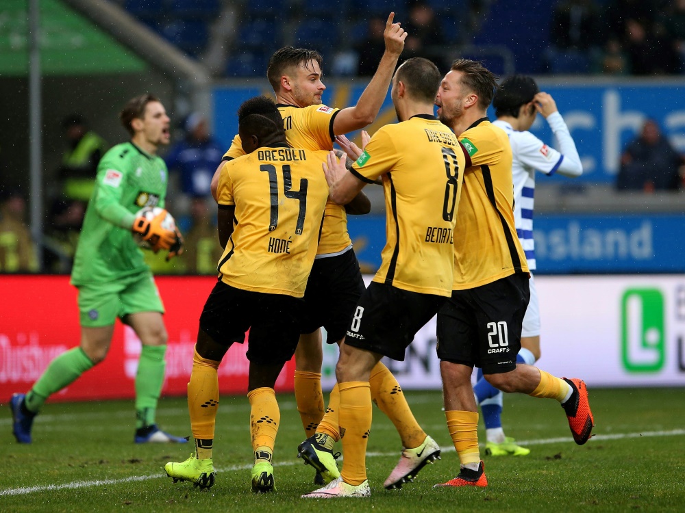 Dynamo Dresden gewann in Duisburg mit 3:1