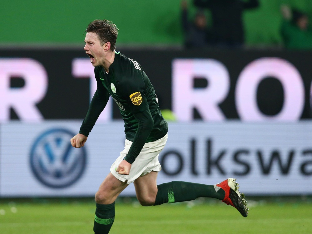 Wout Weghorst macht das zweite Tor für die Wolfsburger