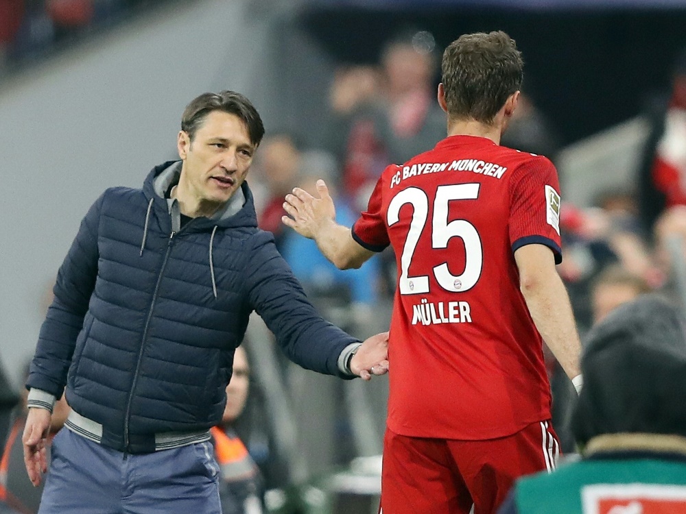 Müller (r.) sieht bei den Bayern kein Trainer-Problem