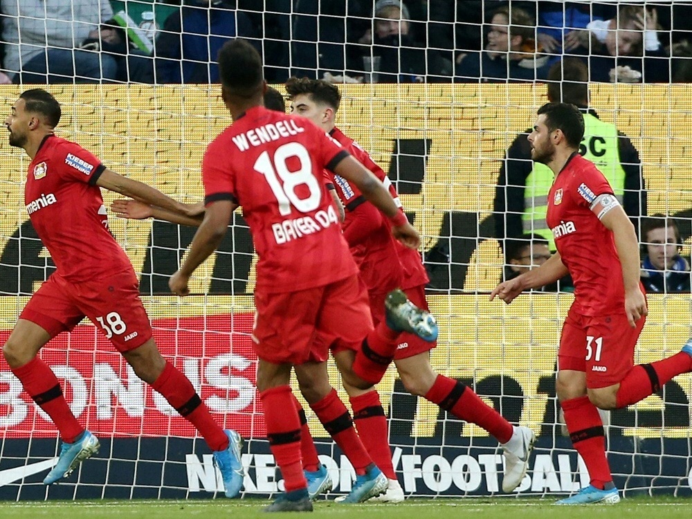 Leverkusen feiert Sieg über Wolfsburg
