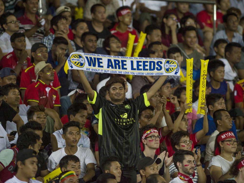 Fans des englischen Fußballvereins Leeds United