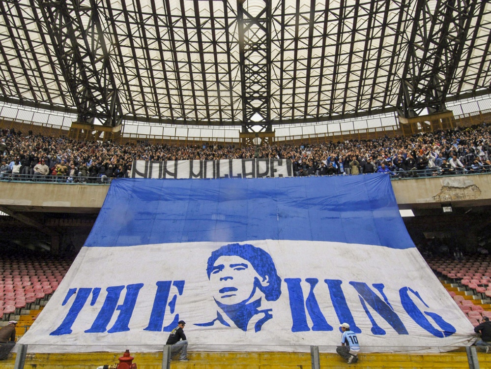 Maradona spielte von 1884 bis 1991 für Neapel