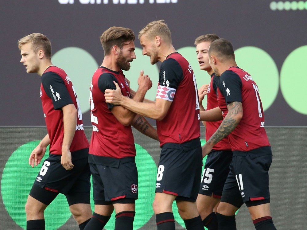 Der 1. FC Nürnberg besiegt Schlusslicht Würzburg 2:1