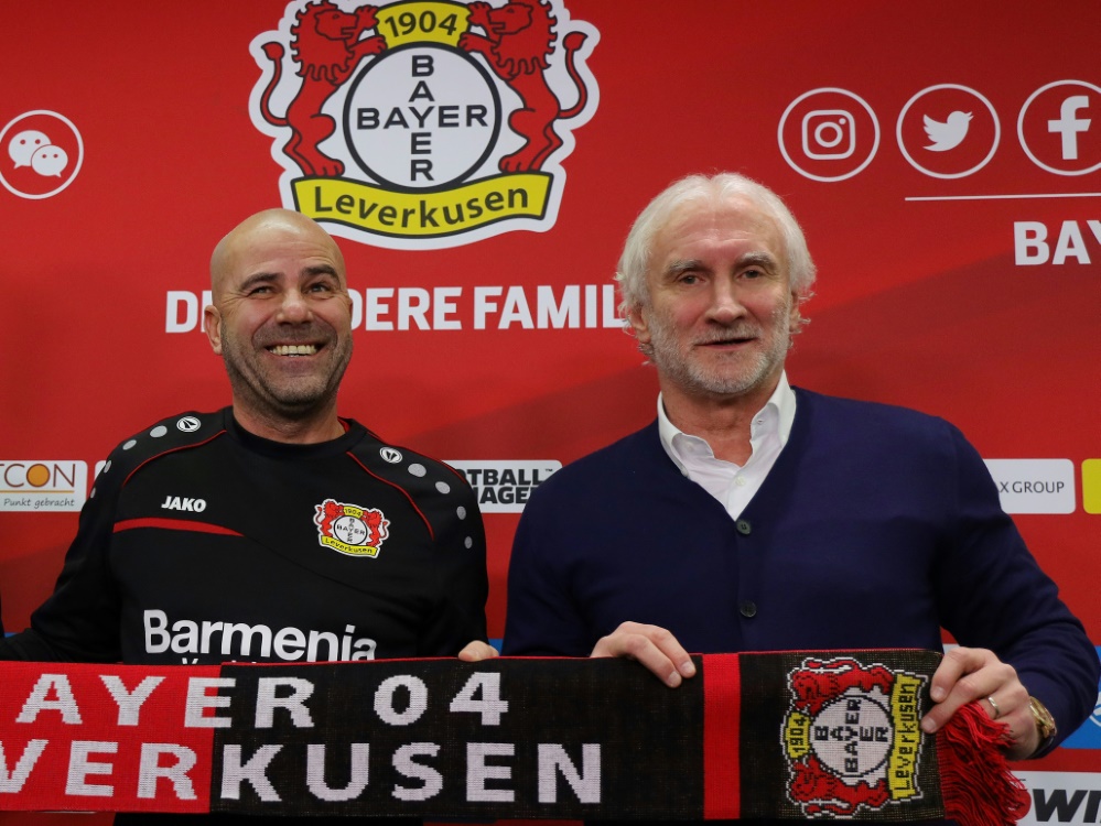 Seit 2019 ist Bosz (l.) Trainer der Leverkusener