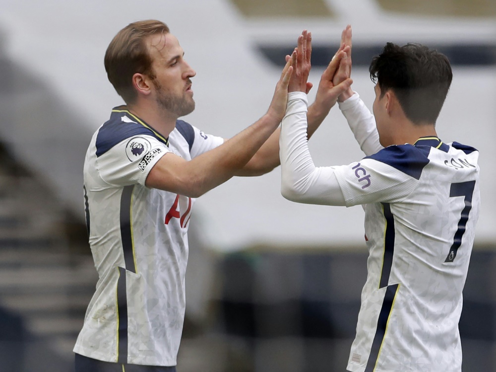 Kane (l.) will Tottenham angeblich verlassen