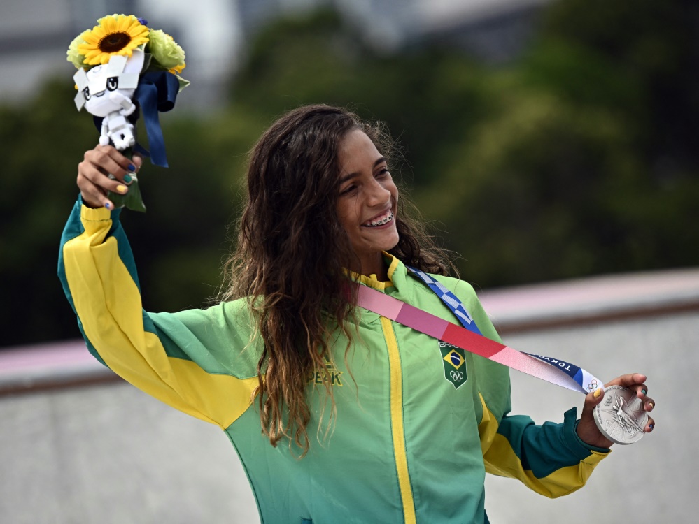 Rayssa Leal erhält Lob von Brasiliens Fußball-Ikonen (Foto: SID)