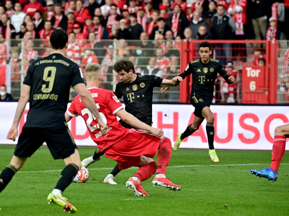 Die Bayern gewinnen gegen Union mit 5:2 (Foto: SID)