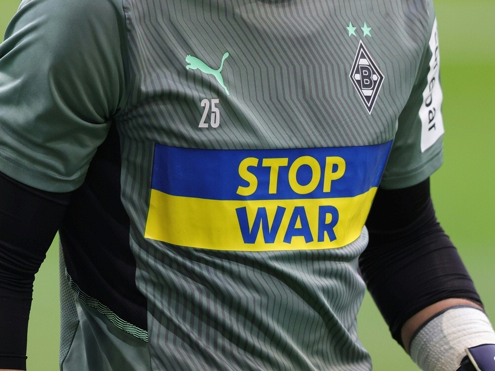 Borussia Mönchengladbach engagiert sich für die Ukraine (Foto: SID)