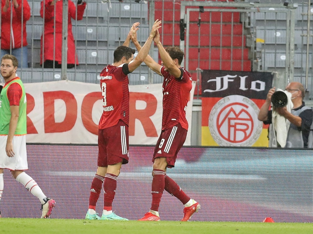 FC Bayern: Mit Goretzka und Lewandowski gegen Union (Foto: SID)