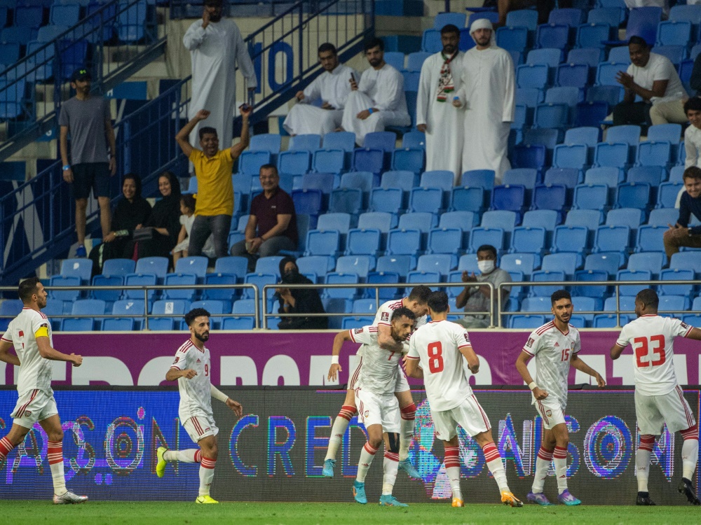 Großer Jubel nach dem 1:0-Siegtreffer der Emirate (Foto: SID)
