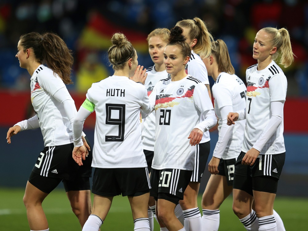 Die DFB-Frauen spielen in Bielefeld gegen Portugal (Foto: SID)