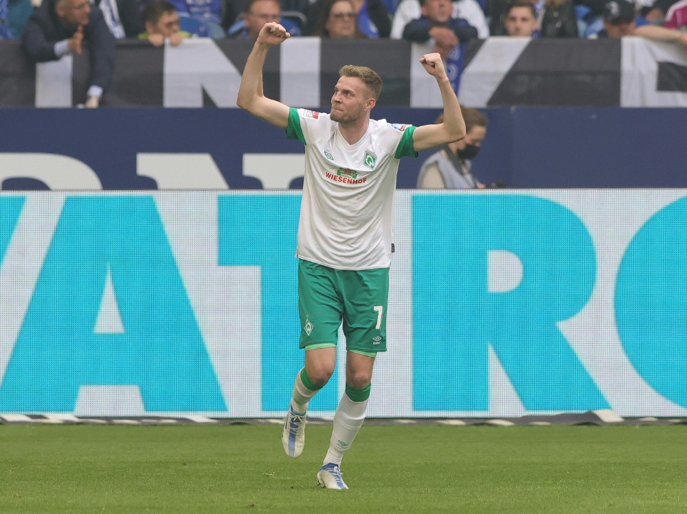 Marvin Duksch traf doppelt für Werder (Foto: SID)