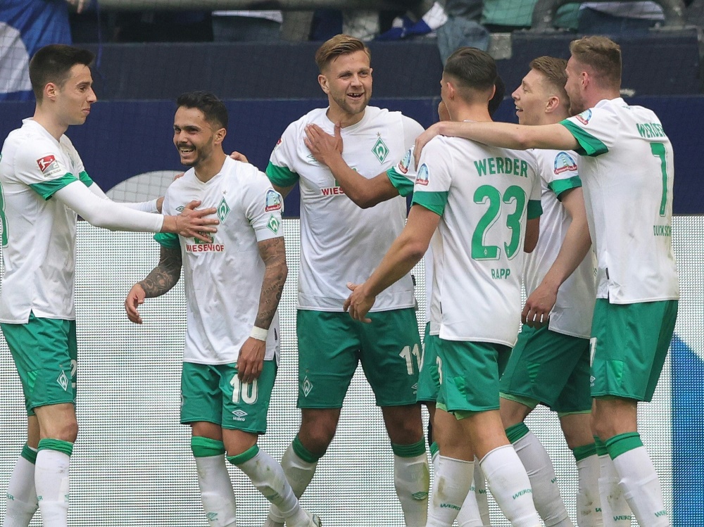 Werder Bremen gewinnt auf Schalke mit 4:1 (Foto: SID)