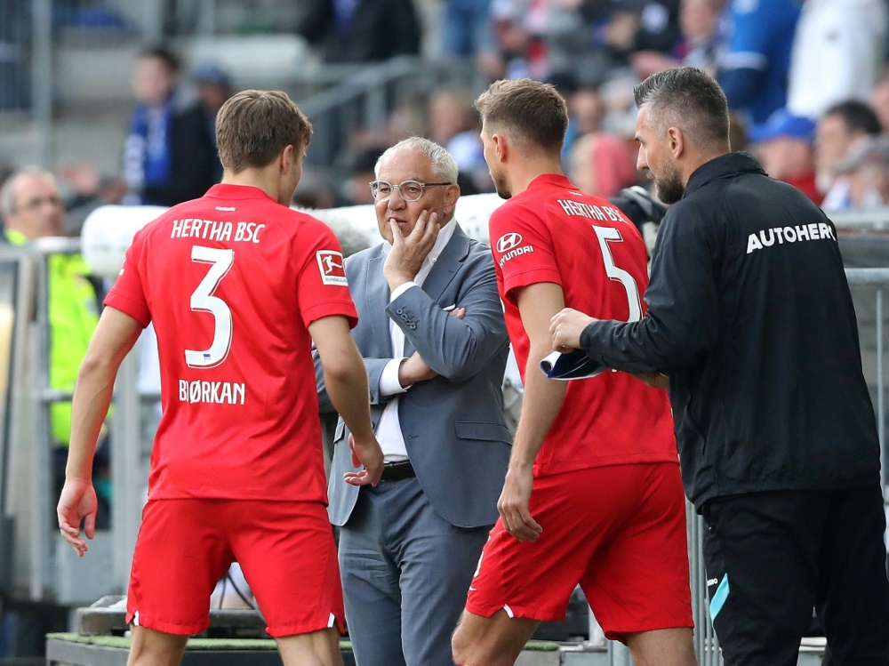 Hertha BSC muss in der Relegation den Abstieg verhindern (Foto: FIRO/FIRO/SID)