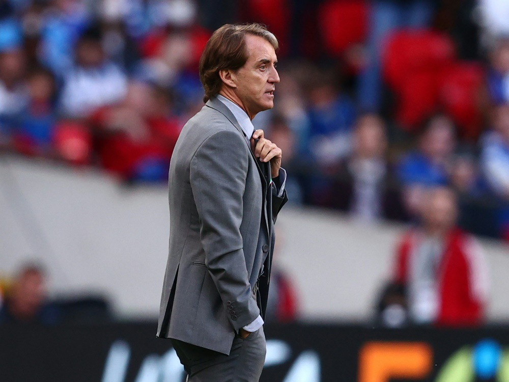 Mancini war zufrieden mit dem Auftritt seiner Mannschaft (Foto: AFP/SID/ADRIAN DENNIS)