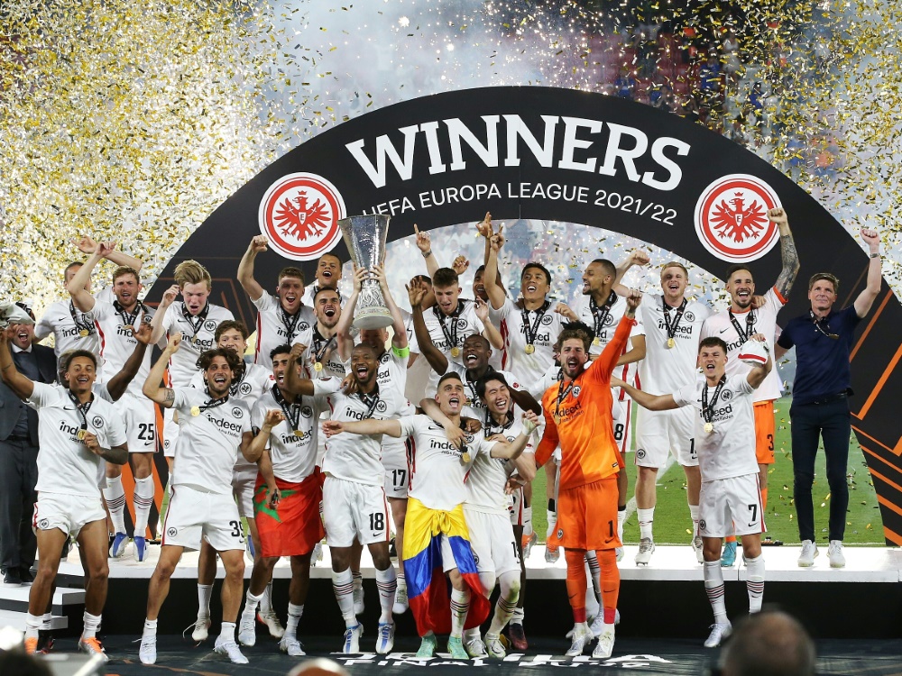 Die SGE trifft im europäischen Supercup auf Real Madrid (Foto: FIRO/FIRO/SID)