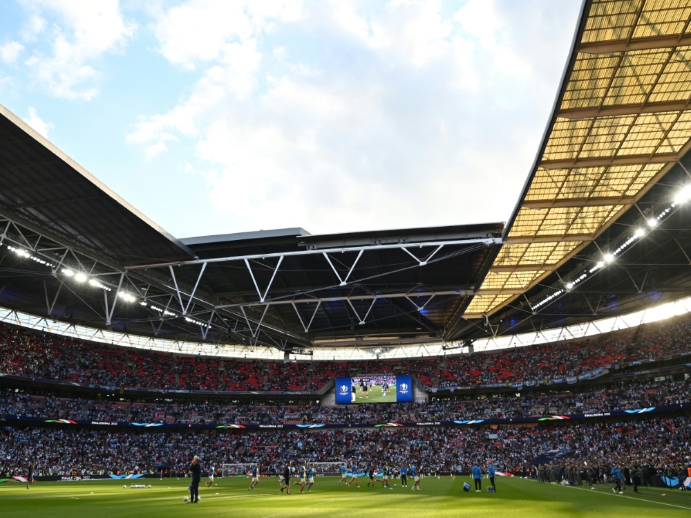 Das Endspiel in Wembley wird ausverkauft sein. (Foto: AFP/SID/GLYN KIRK)