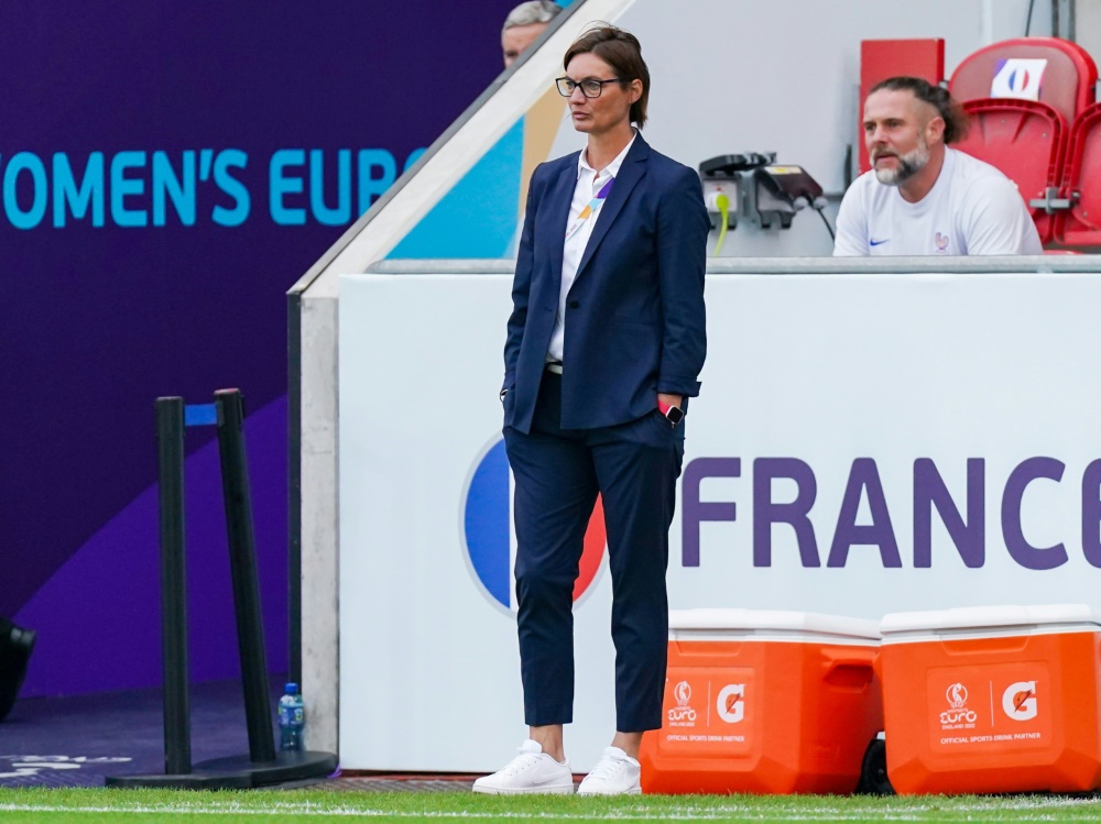 Corinne Diacre bleibt Trainerin der Französinnen (Foto: FIRO/FIRO/SID)