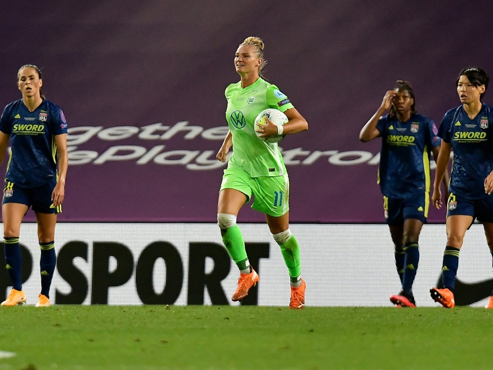 DFB-Kapitänin Alexandra Popp verlängert bei Wolfsburg (Foto: AFP/POOL/SID/ALVARO BARRIENTOS)