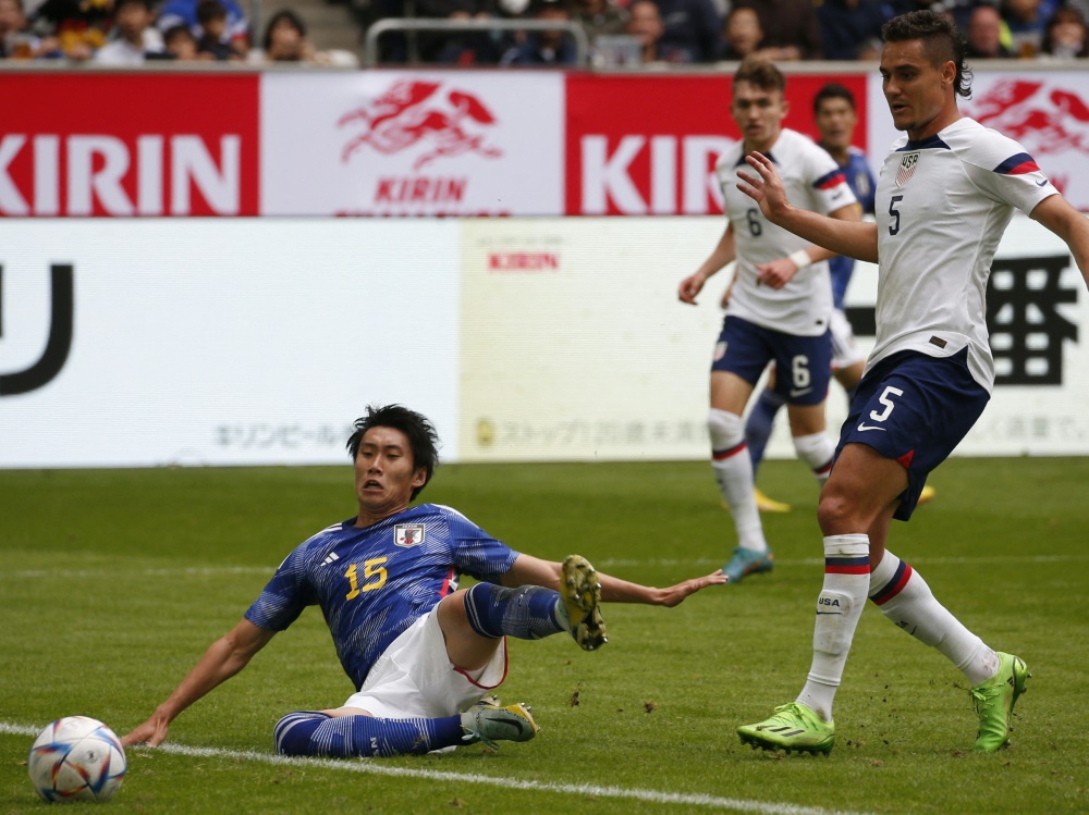 Der Torschütze zur 1:0-Führung für Japan: Daichi Kamada (Foto: AFP/SID/NORBERT SCHMIDT)