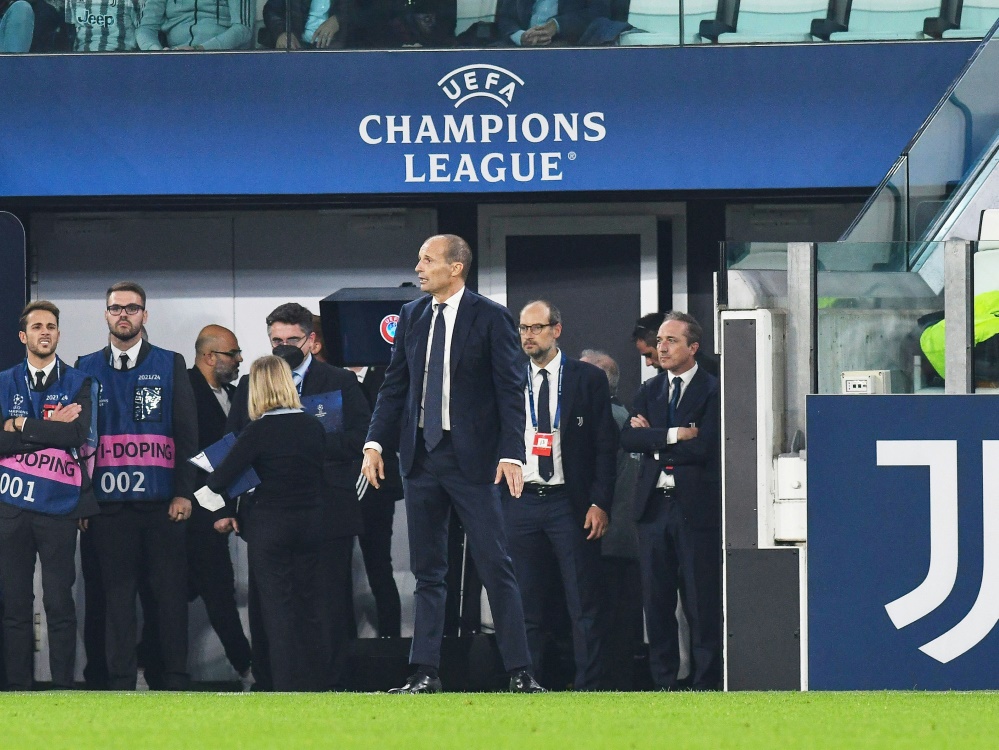 Massimiliano Allegri beim Champions-League-Spiel (Foto: FIRO/FIRO/SID)