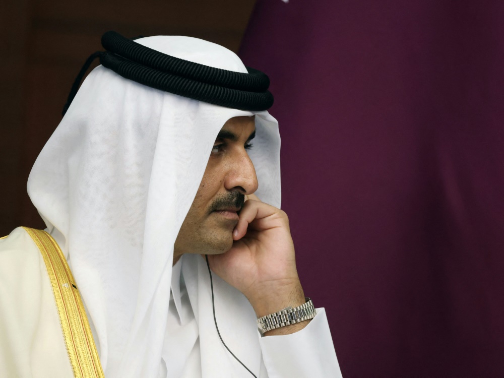 Scheich Tamim bin Hamad Al-Thani weist Kritik zurück (Foto: AFP/SPUTNIK/SID/VYACHESLAV PROKOFYEV)