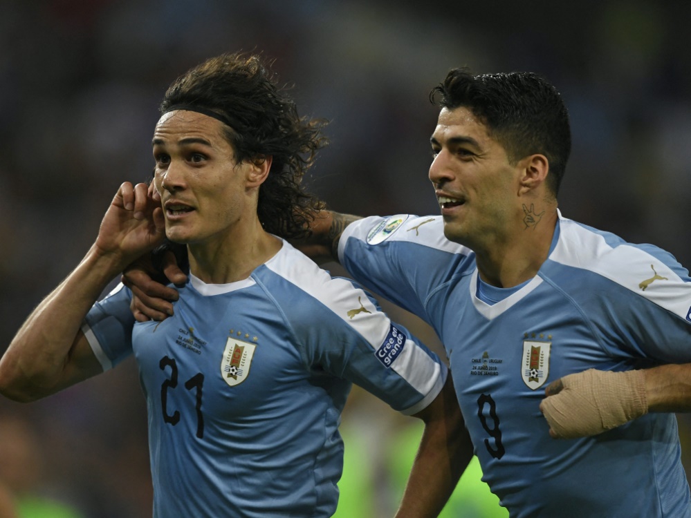 Cavani (l.) und Suarez sind erneut dabei (Foto: AFP/SID/MAURO PIMENTEL)