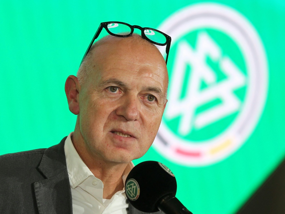 DFB-Präsident Bernd Neuendorf ist zuversichtlich (Foto: AFP/SID/DANIEL ROLAND)