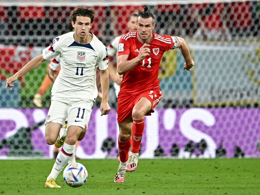 Bale rettet Wales einen Punkt gegen die USA (Foto: AFP/SID/ANNE-CHRISTINE POUJOULAT)