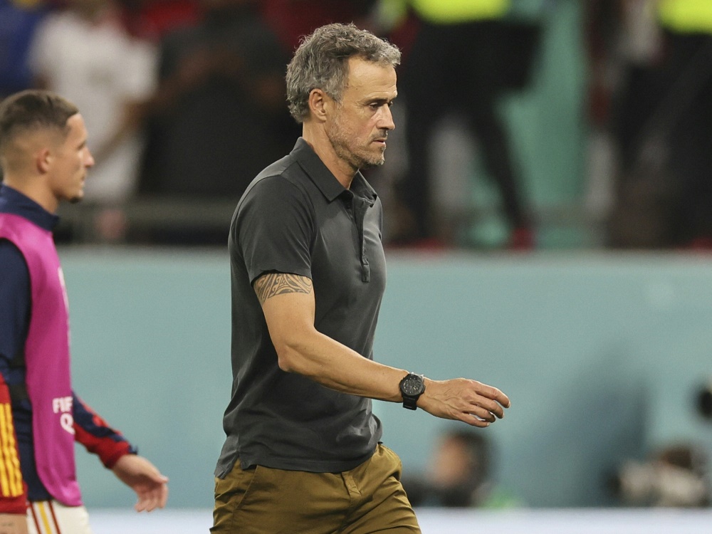 Heftige Kritik musste Spaniens Nationalteam nach dem K.o. gegen Marokko in den Medien einstecken. (Foto: AFP/SID/KARIM JAAFAR)