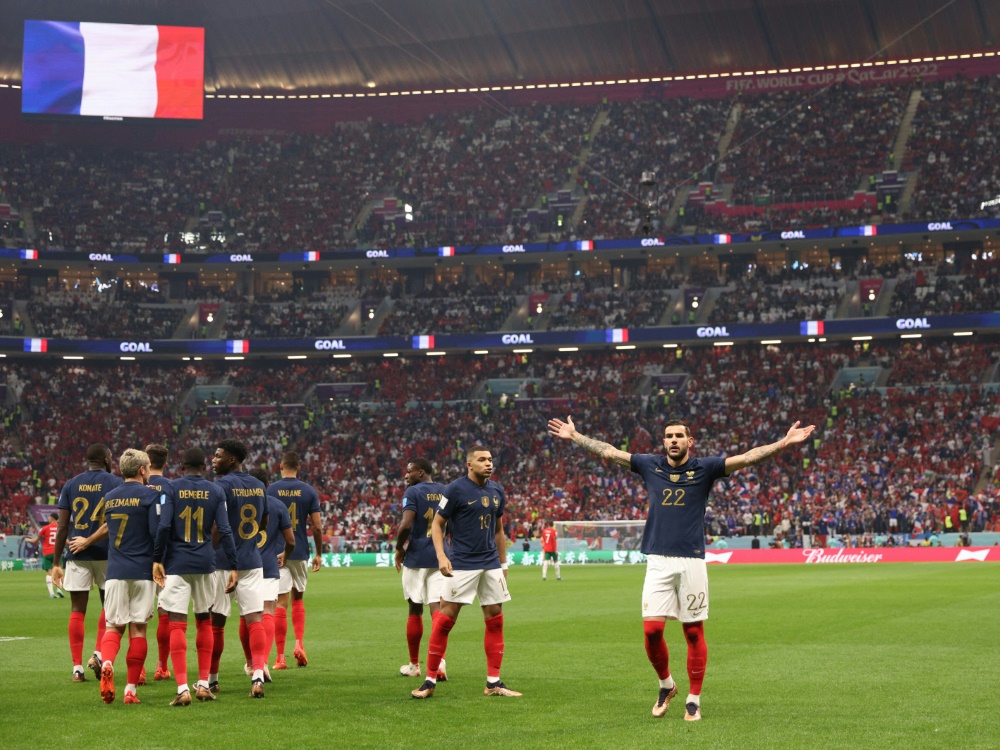 Frankreich will am Sonntag den WM-Titel verteidigen (Foto: AFP/SID/ADRIAN DENNIS)