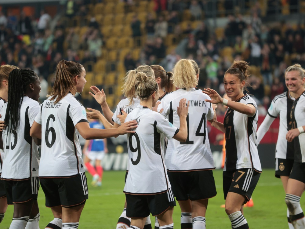 DFB-Frauen spielen in Duisburg (Foto: FIRO/FIRO/SID)