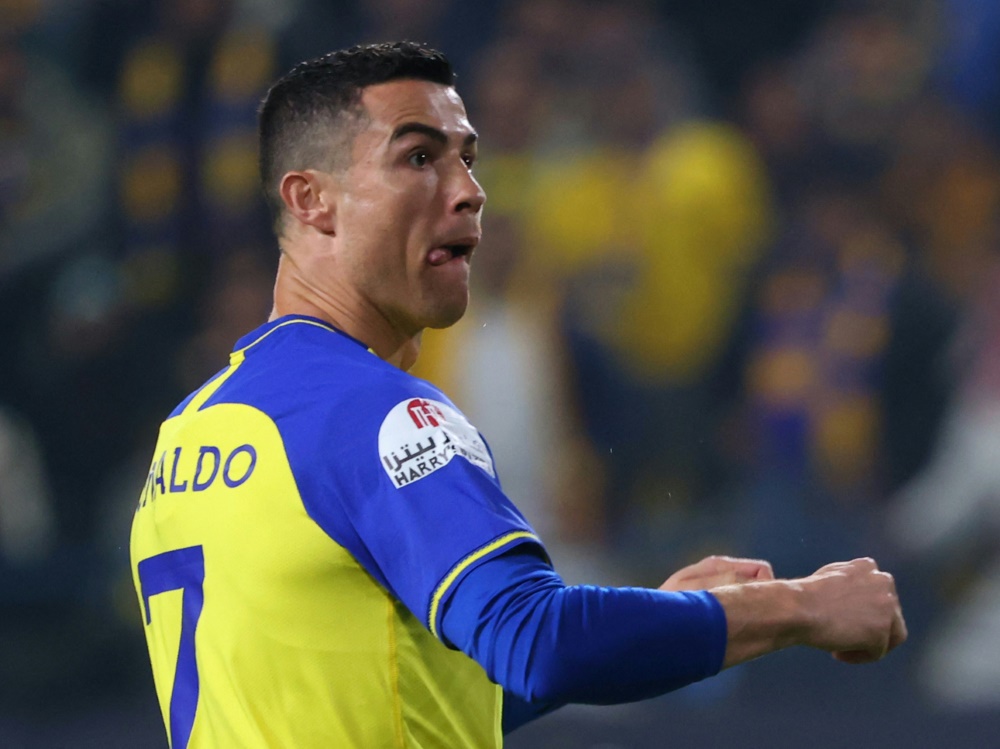 Ronaldo: Im ersten Spiel für Al-Nassr torlos (Foto: AFP/SID/FAYEZ NURELDINE)