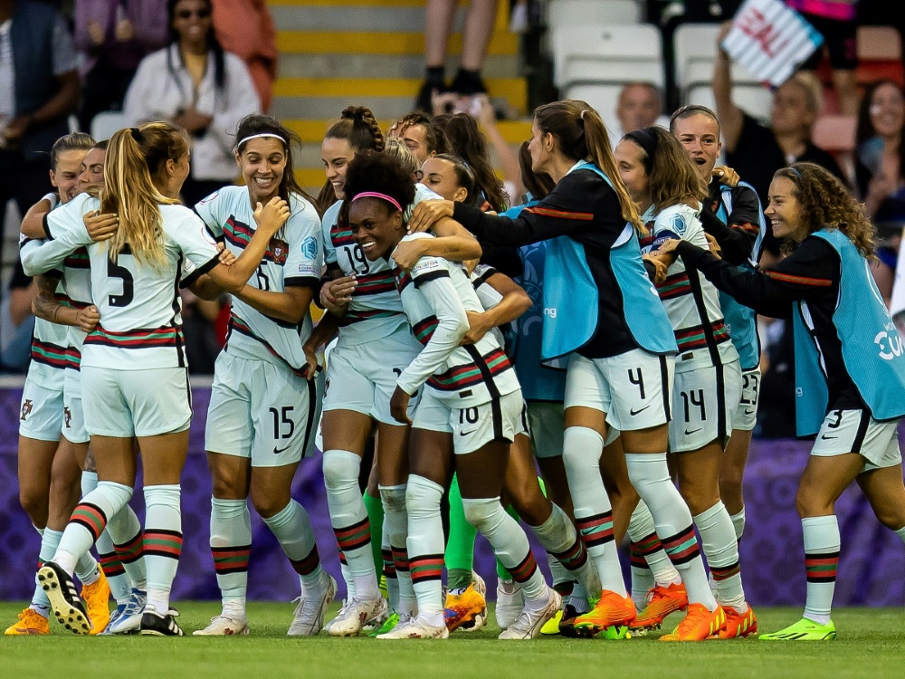 Portugal ist erstmals für die Frauen-WM qualifiziert (Foto: FIRO/FIRO/SID)