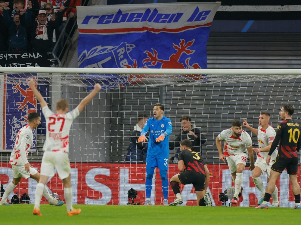Leipzig erkämpft sich ein Remis gegen Manchester City (Foto: AFP/SID/ODD ANDERSEN)