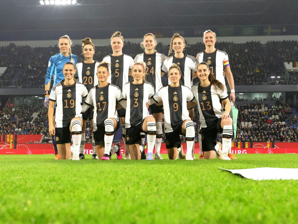 Das DFB-Team der Frauen will um den WM-Titel mitspielen (Foto: FIRO/FIRO/SID)