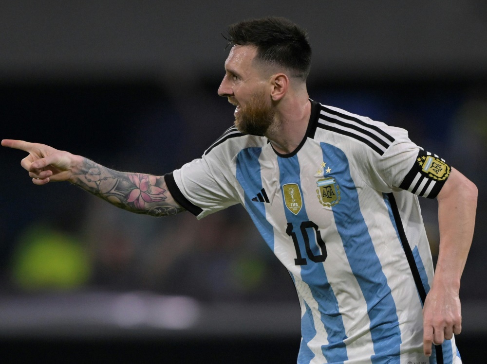Jetzt 102 Tore für Argentinien: Lionel Messi (Foto: AFP/SID/JUAN MABROMATA)